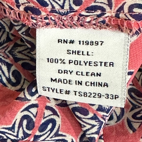 Collective Concepts sz L P top, shirt blouse mini print lightweight long sleeve - Picture 12 of 13